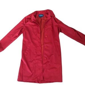 Brand New Ralph Lauren red silk trench coat size medium!!